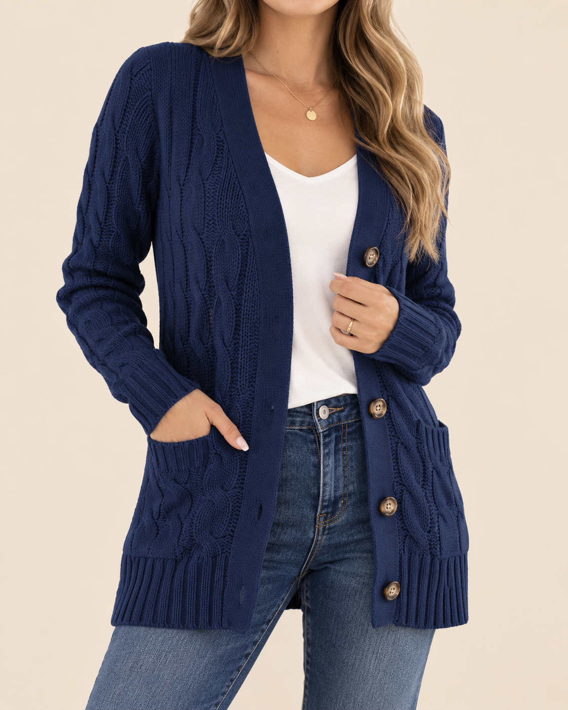 Zoey | Women's Cozy Cable Knit Cardigan