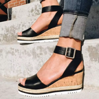 Ada | Women's Comfort Wedge Sandals with Ankle Strap