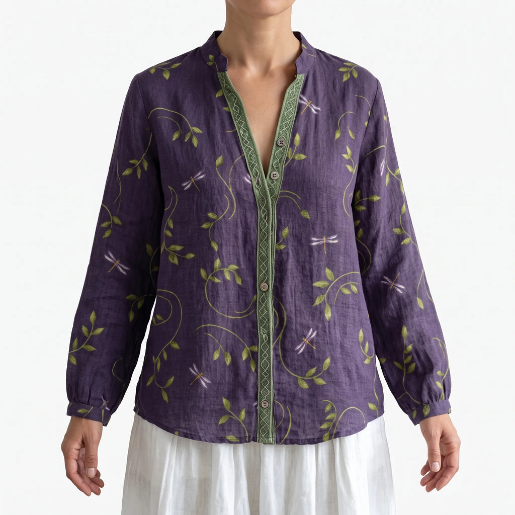 Aeralia - Relaxed Botanical Print Blouse