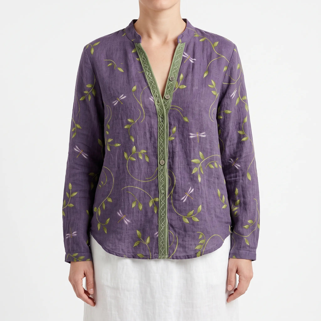 Aeralia - Relaxed Botanical Print Blouse
