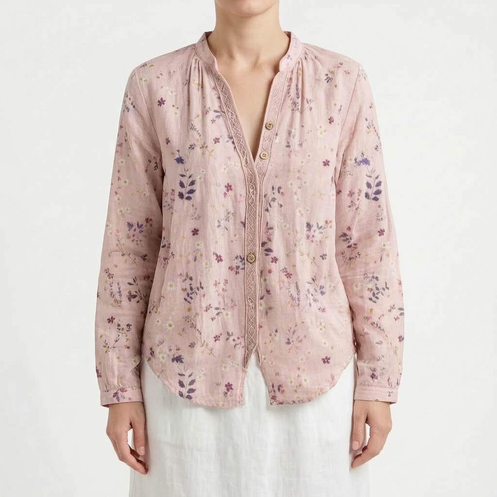 Aeralia - Relaxed Botanical Print Blouse