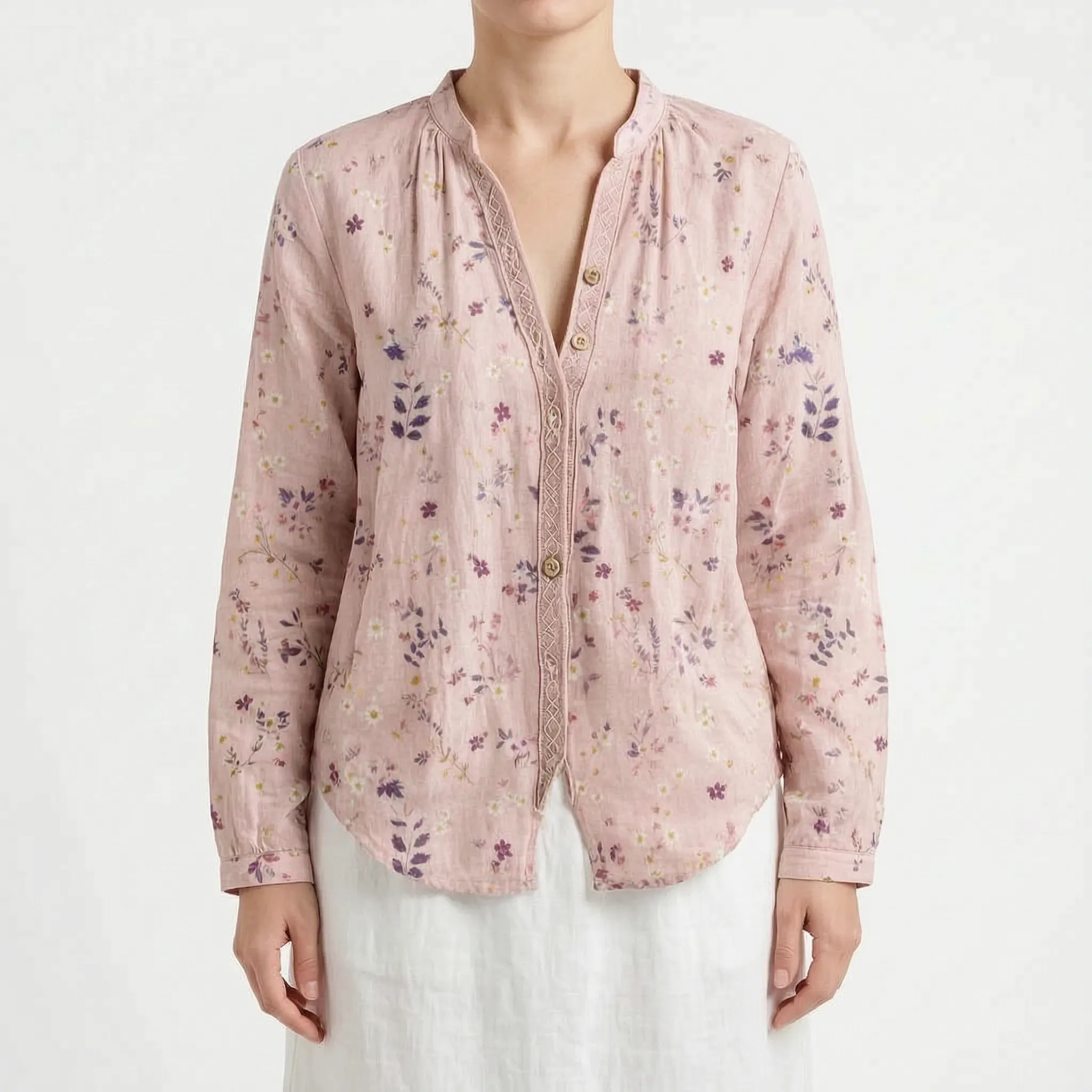 Aeralia - Relaxed Botanical Print Blouse