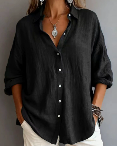 Aerosia | Relaxed Oversized Collared Button-Down Shirt