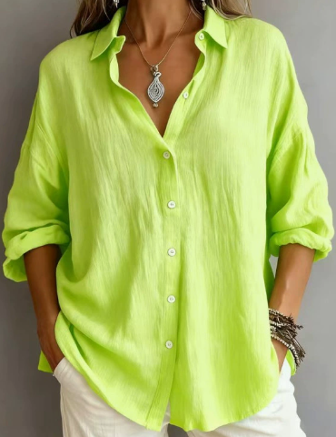 Aerosia | Relaxed Oversized Collared Button-Down Shirt