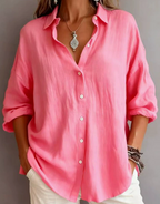 Aerosia | Relaxed Oversized Collared Button-Down Shirt
