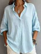 Aerosia | Relaxed Oversized Collared Button-Down Shirt