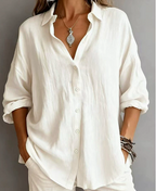 Aerosia | Relaxed Oversized Collared Button-Down Shirt
