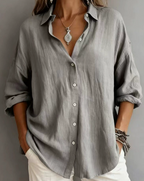 Aerosia | Relaxed Oversized Collared Button-Down Shirt