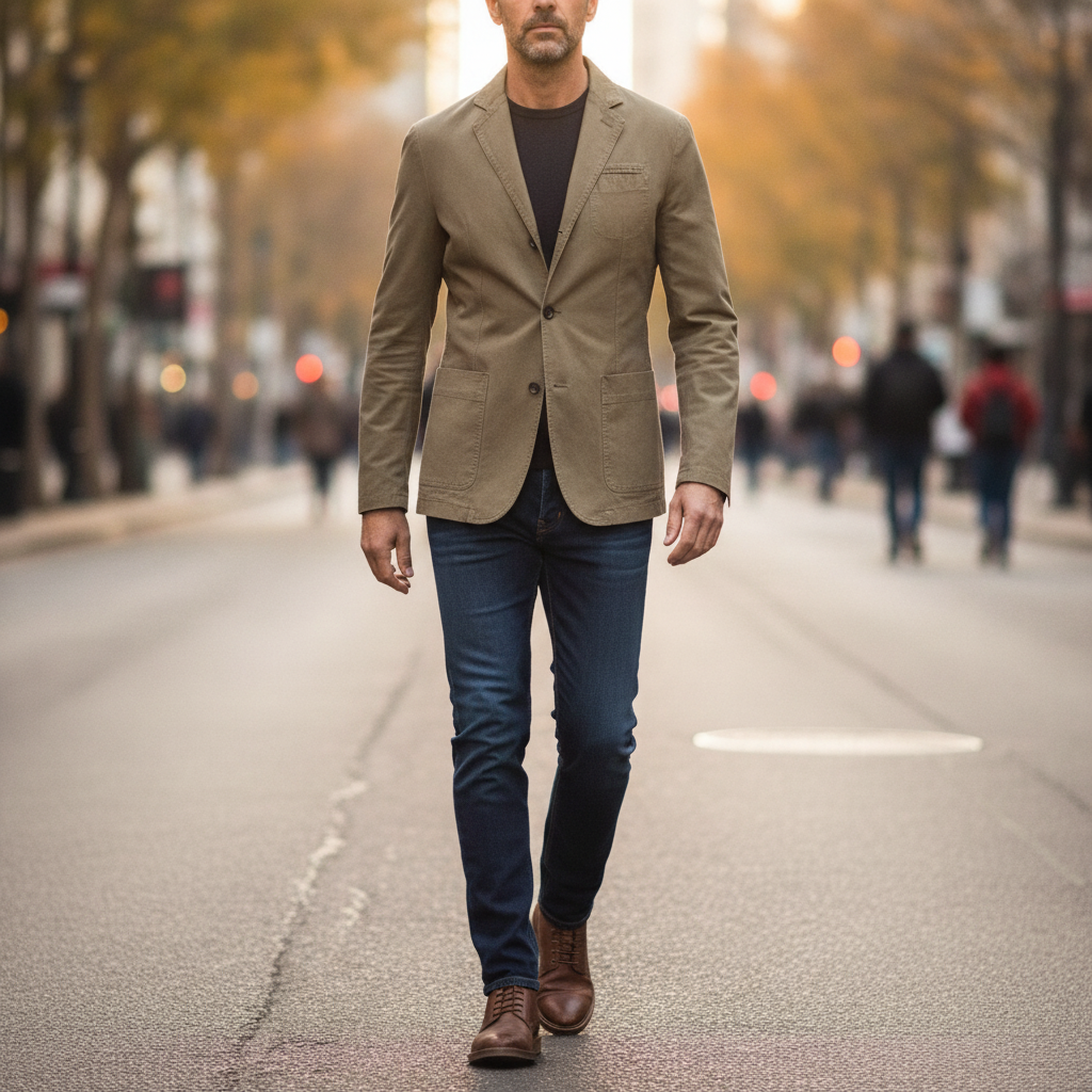 Rowan | Men's Casual Blazer with Button Detail