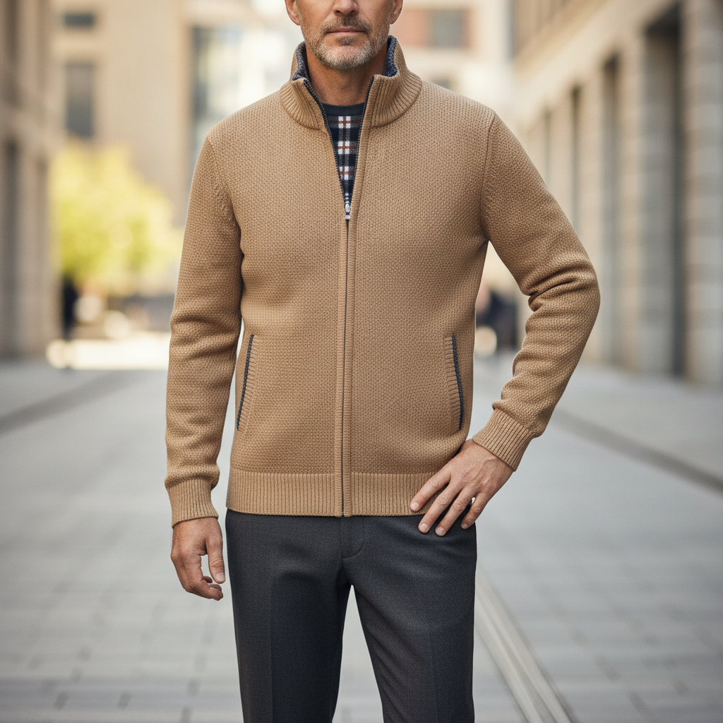 Declan | Men's Warm Full Zip Jacket