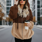 Remi | Women's Cozy Two-Tone Zip-Up Hoodie