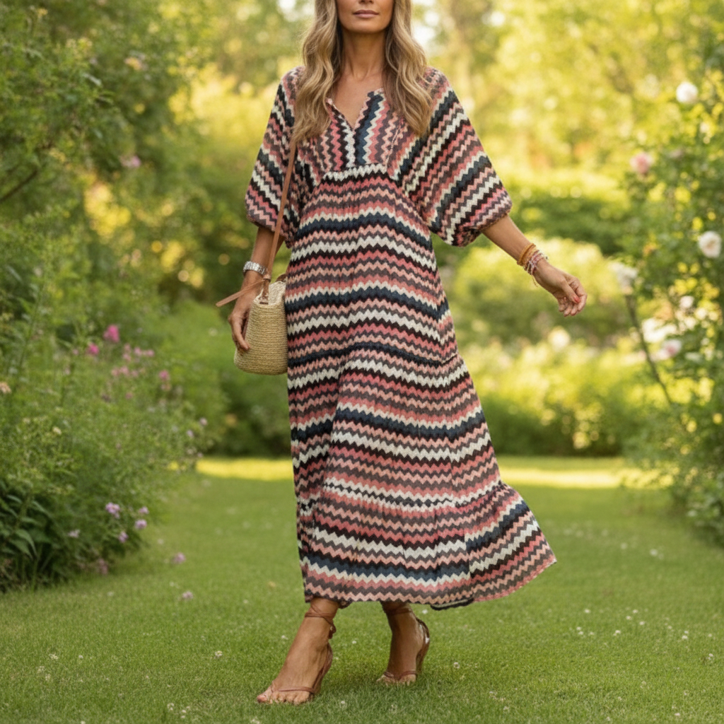 Rowan | Women's Vibrant Maxi Dress with Boho Flair