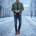 Bram | Men's Stylish Lightweight Fleece Bomber Jacket