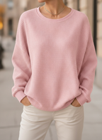 Sienna | Women's Relaxed Waffle-Knit Sweater