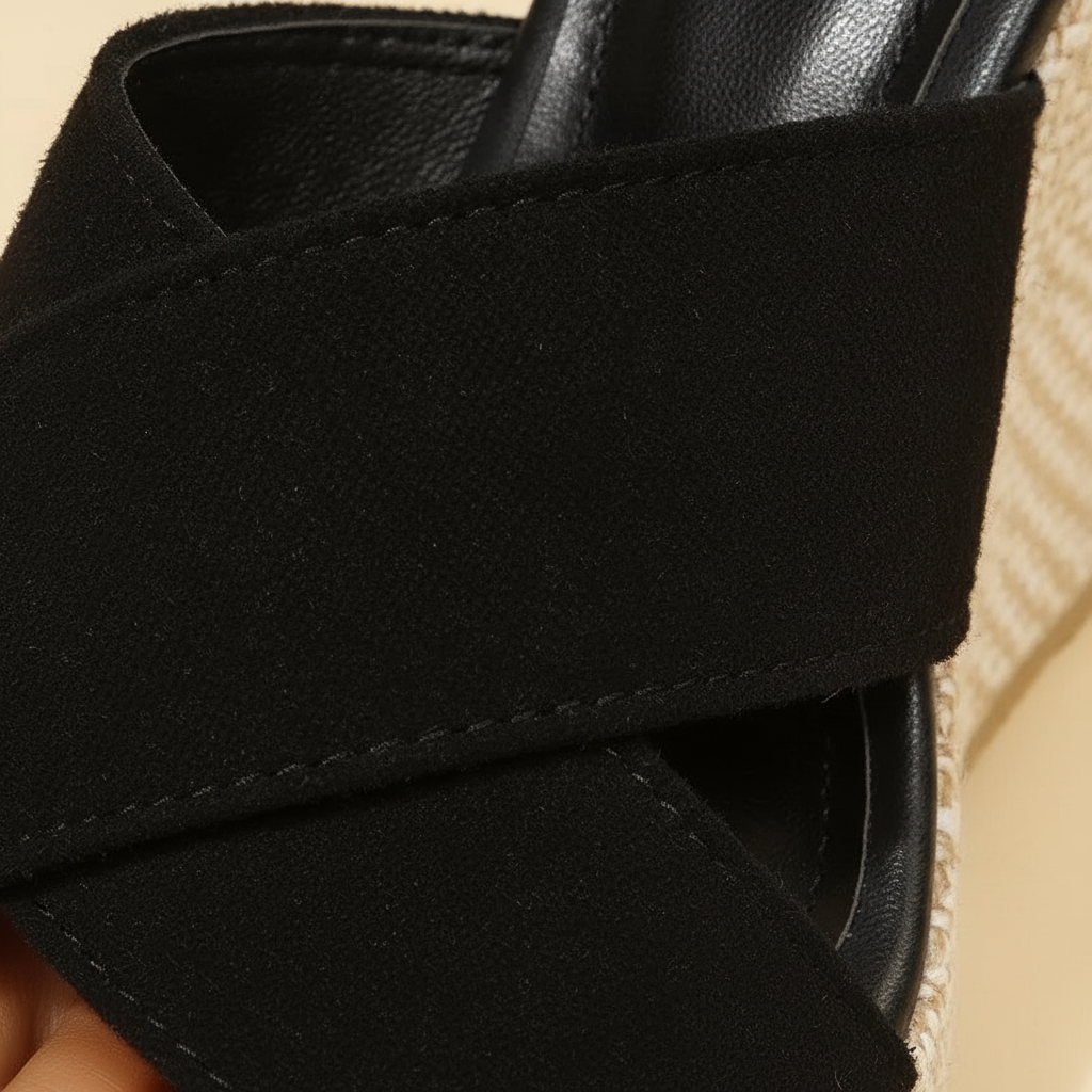 Wren | Women's Wedge Sandals with Cross Strap Design