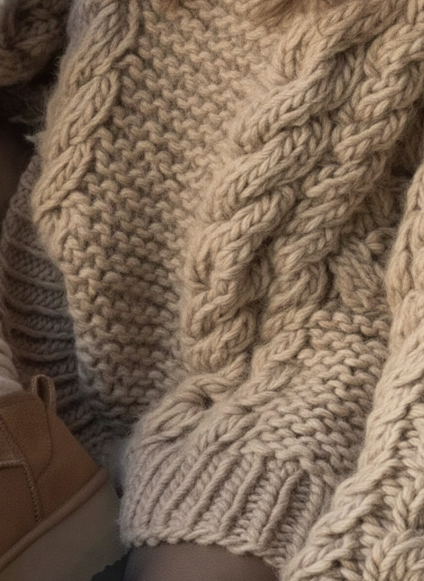 Lennox | Women's Warm Comfort Cable Knit Sweater Dress