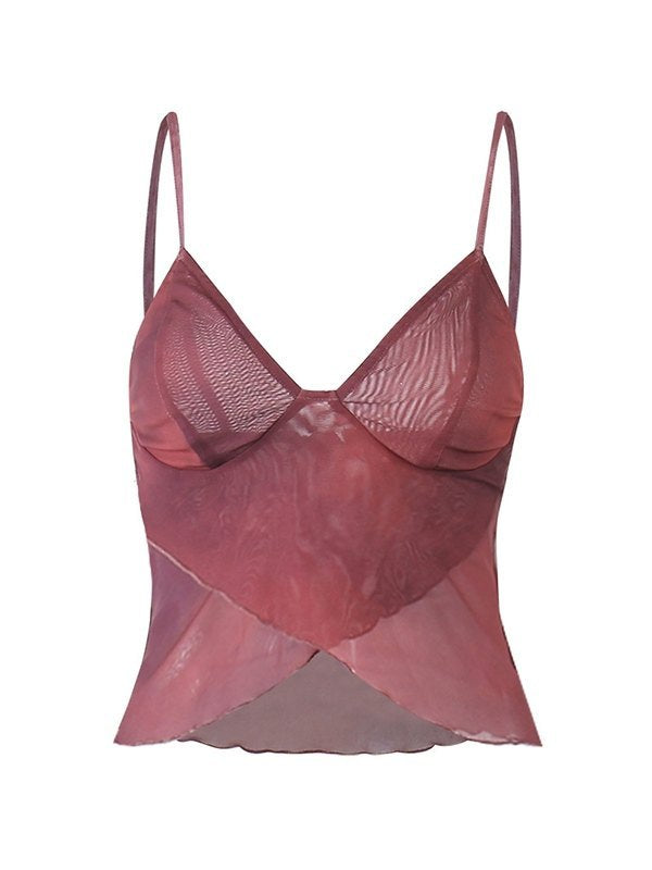 Alina | Women's Sheer Asymmetric Corset Top