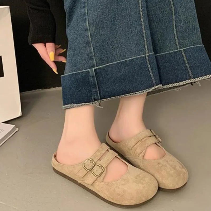 Amara | Women's Classic Mary Jane Clogs with Buckle Straps