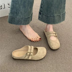 Amara | Women's Classic Mary Jane Clogs with Buckle Straps