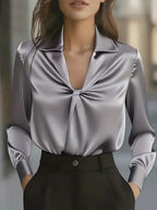 Amara | Women's Elegant Satin Blouse