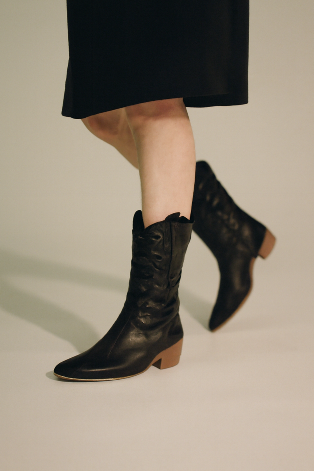 Amelie - Women's Chic Cowboy Boots with Side Zip