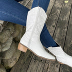 Amelie - Women's Chic Cowboy Boots with Side Zip
