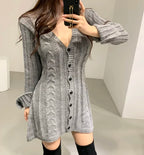 Aria | Women's Cozy Cable Knit Sweater Dress
