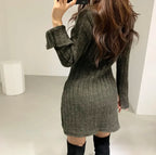 Aria | Women's Cozy Cable Knit Sweater Dress