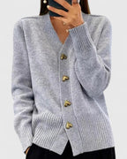 Aria | Women's Cozy Cardigan with Heart Buttons