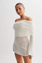 Aria | Women's Off-Shoulder Sheer Mini Dress