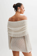 Aria | Women's Off-Shoulder Sheer Mini Dress