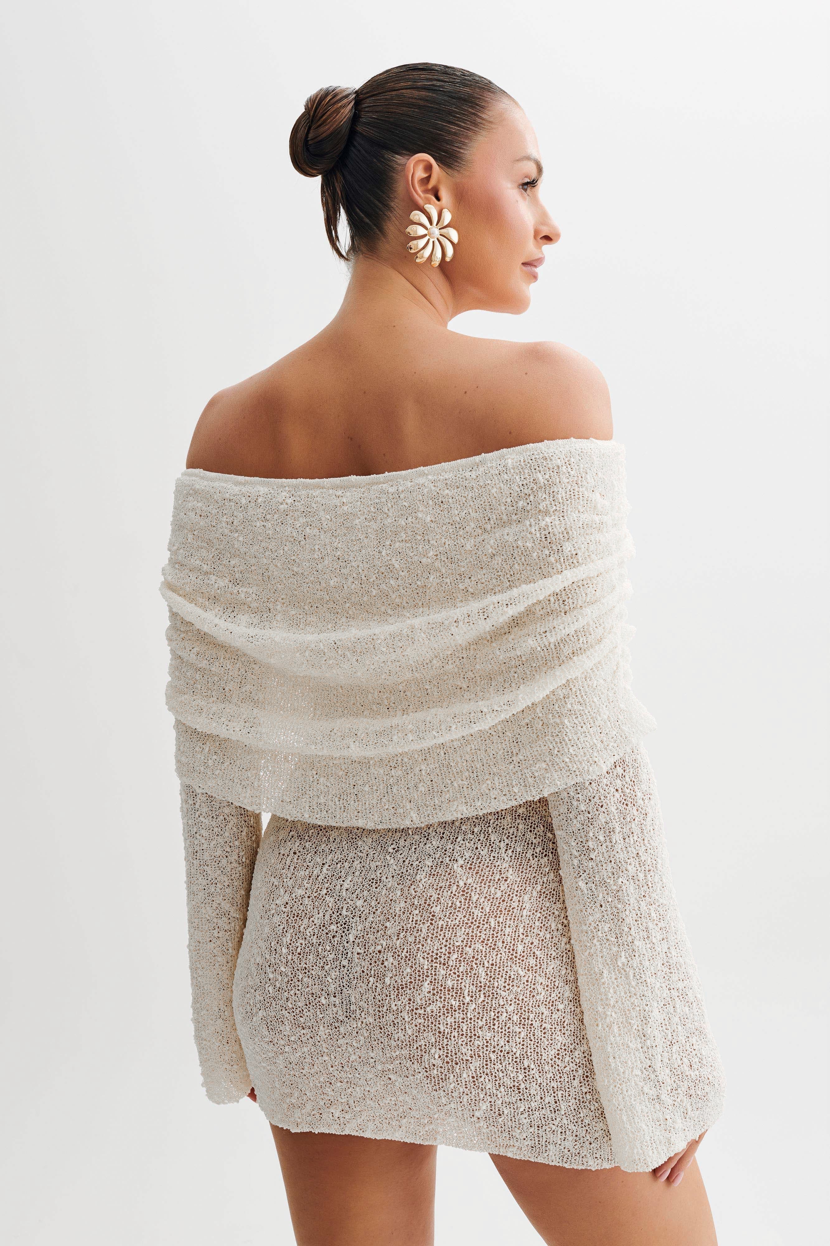 Aria | Women's Off-Shoulder Sheer Mini Dress