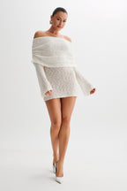 Aria | Women's Off-Shoulder Sheer Mini Dress