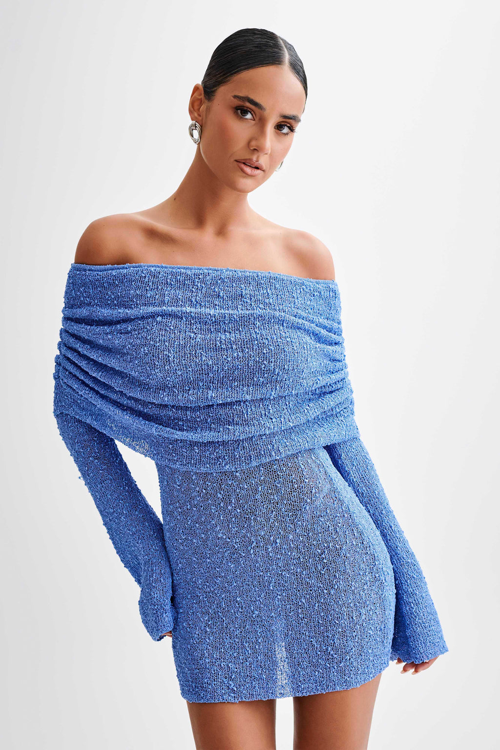 Aria | Women's Off-Shoulder Sheer Mini Dress