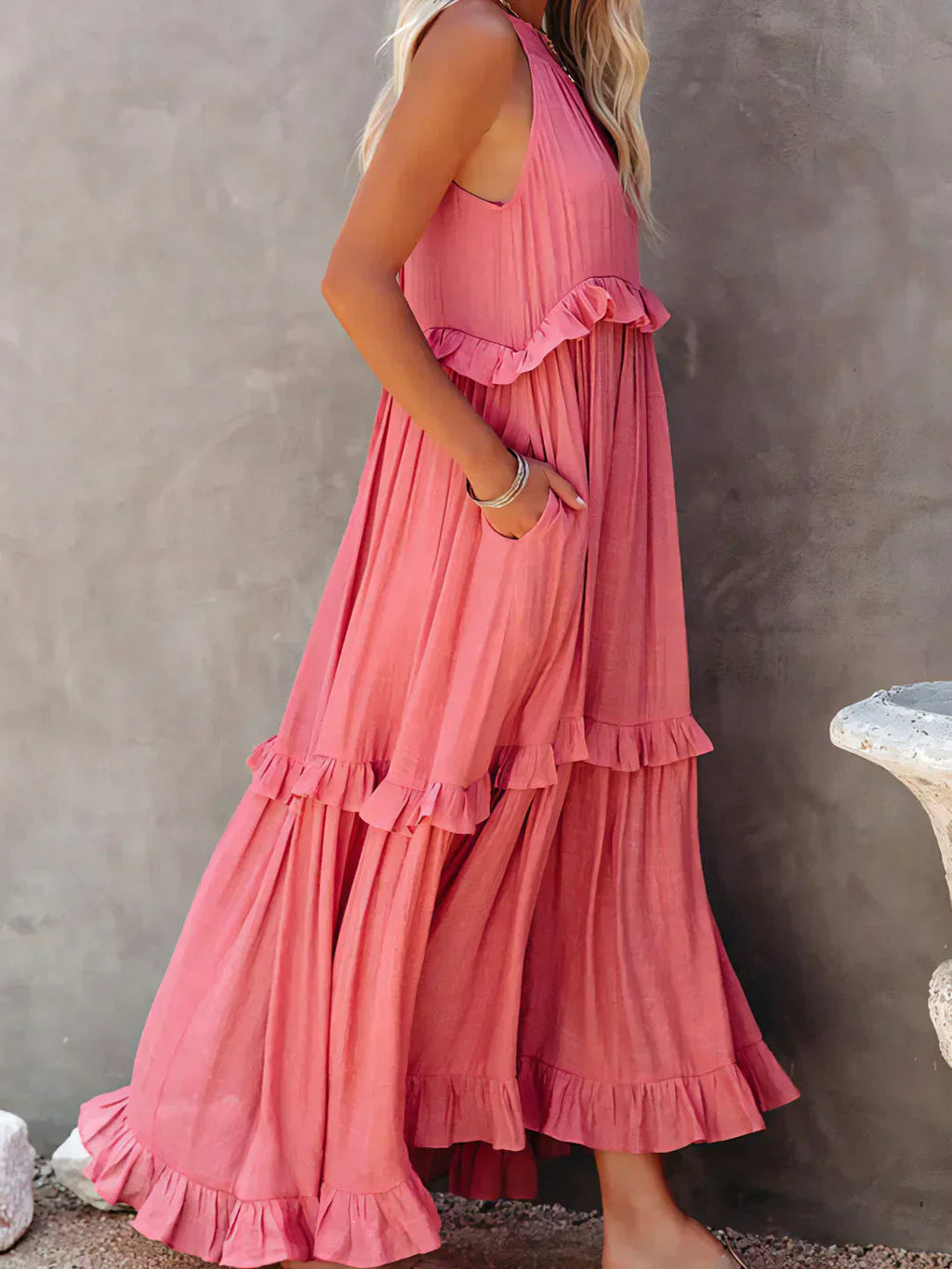 Idalia | Women's Chic Ruffle Maxi Dress