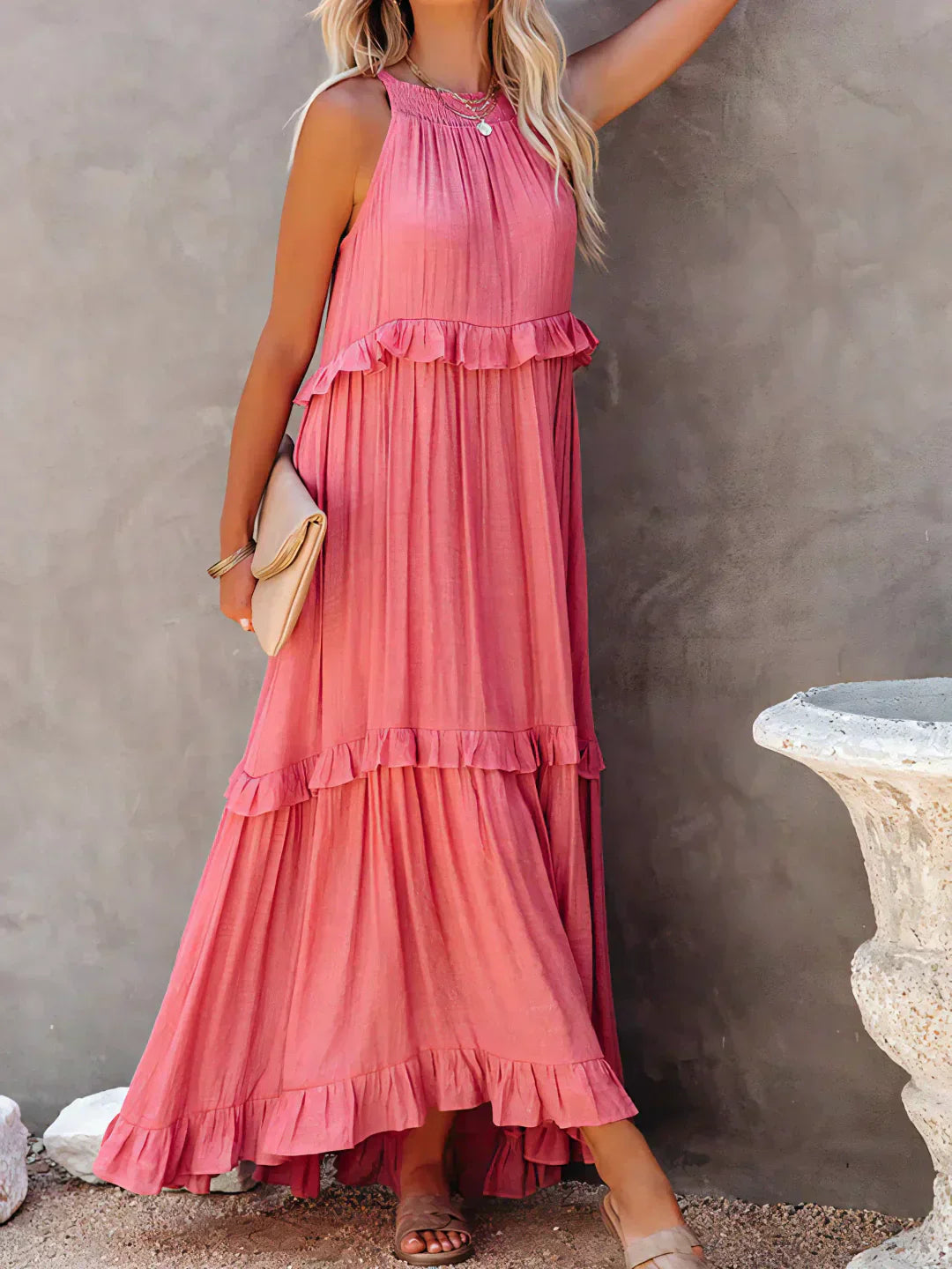 Idalia | Women's Chic Ruffle Maxi Dress