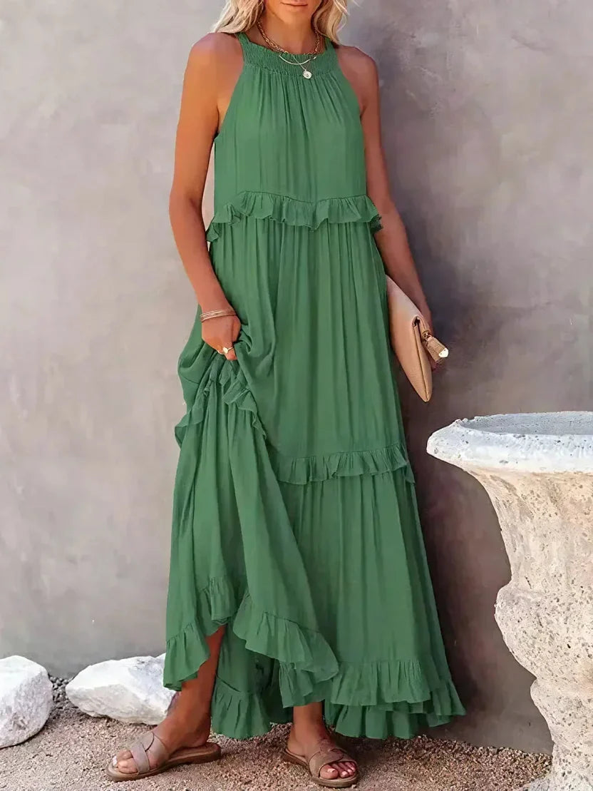 Idalia | Women's Chic Ruffle Maxi Dress