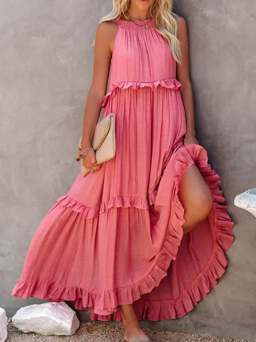 Idalia | Women's Chic Ruffle Maxi Dress