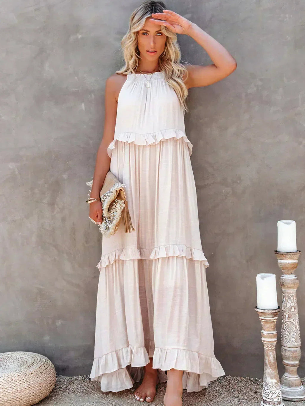 Idalia | Women's Chic Ruffle Maxi Dress