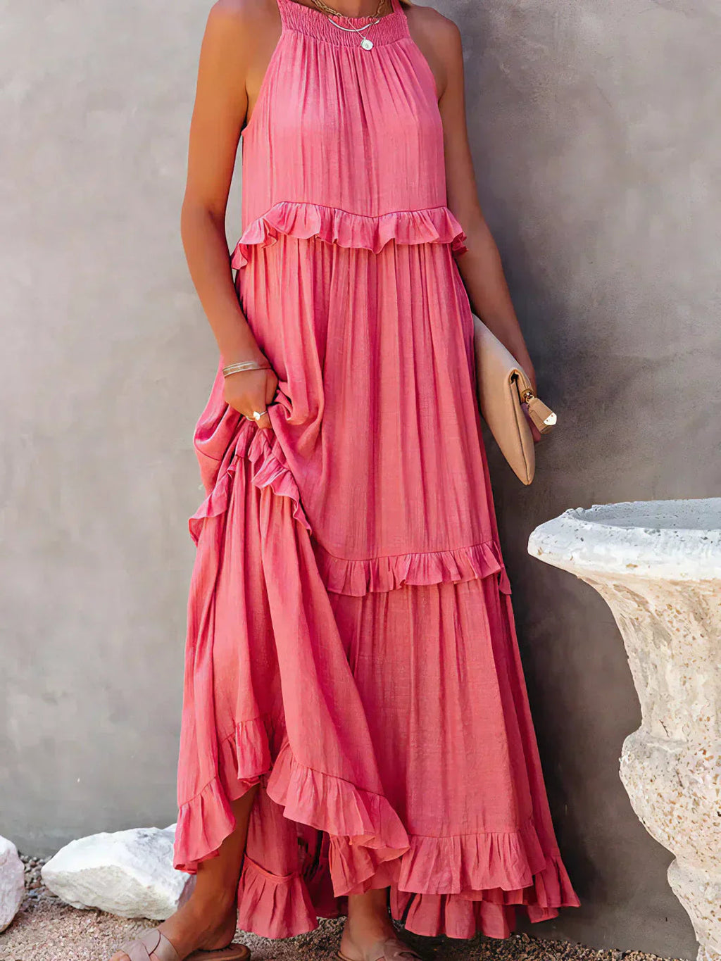 Idalia | Women's Chic Ruffle Maxi Dress