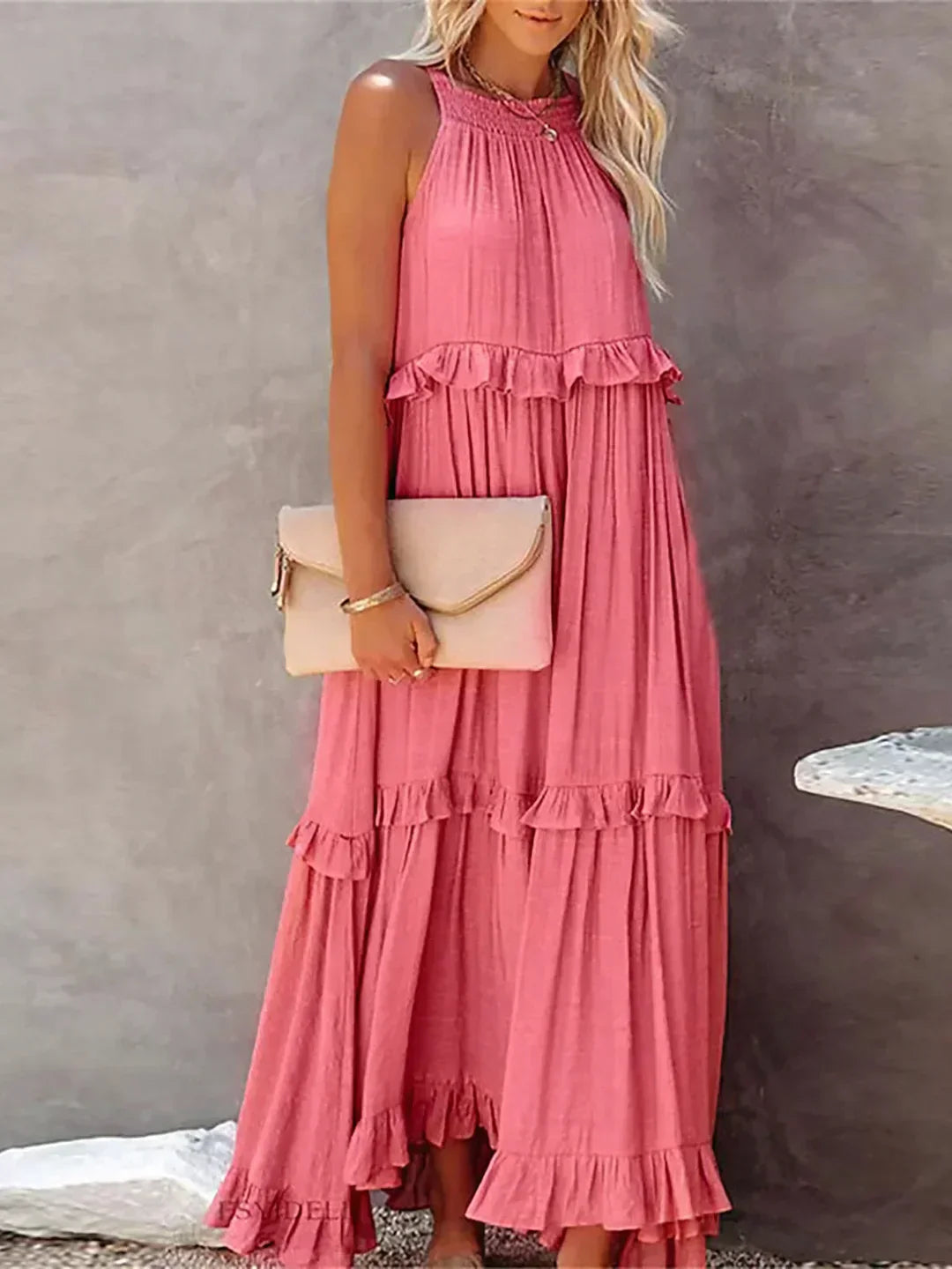 Idalia | Women's Chic Ruffle Maxi Dress