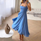 Arla | Women's Elegant Midi Sundress with Flowy Silhouette