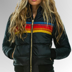 Arwen - Women's Retro Colorblock Puffer Jacket