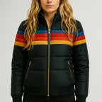 Arwen - Women's Retro Colorblock Puffer Jacket
