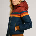 Arwen - Women's Retro Colorblock Puffer Jacket