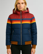 Arwen - Women's Retro Colorblock Puffer Jacket