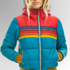 Arwen - Women's Retro Colorblock Puffer Jacket