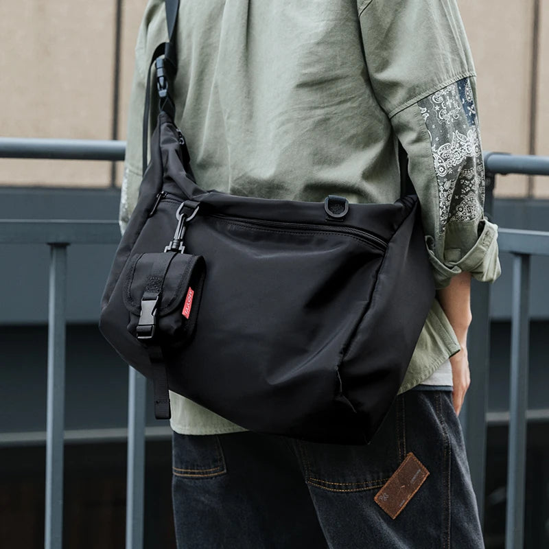 Asher - Men's Urban Shoulder Bag with Detachable Pouch