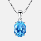 Astrid - Women's Elegant Blue Crystal Necklace