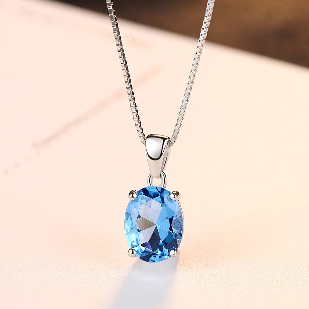 Astrid - Women's Elegant Blue Crystal Necklace